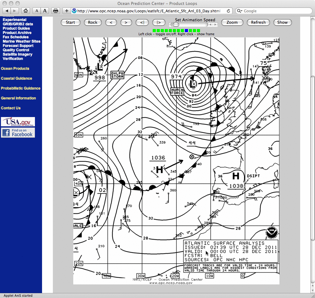 Análisis de superficie del Ocean Prediction Center Análisis de superficie del Ocean Prediction Center