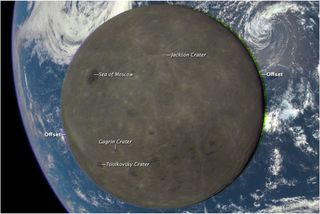 Imagen única: el lado oscuro de la Luna y el lado brillante de la Tierra