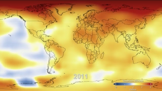 Anomalías globales de temperatura desde 1880 a 2011 (vídeo)