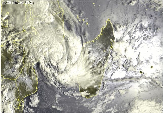 Imagen del 23 de enero de 2012 a las 04:30 UTC en el canal visible. Fuente: Sat24.com-EUMETSAT