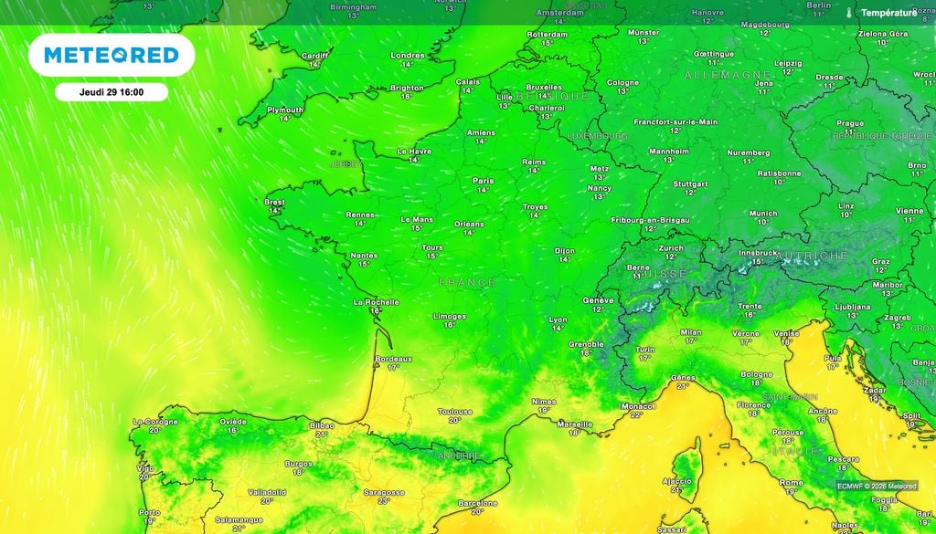 Douceur en recul au fil des jours de la semaine. Douceur en recul au fil des jours de la semaine.
