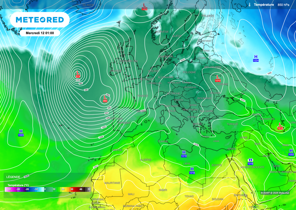 Pour la semaine prochaine, une météo encore bien douce mais plus humide devrait concerner la France.