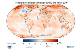 2019 ha sido el 2º año más cálido de la historia, según Copernicus