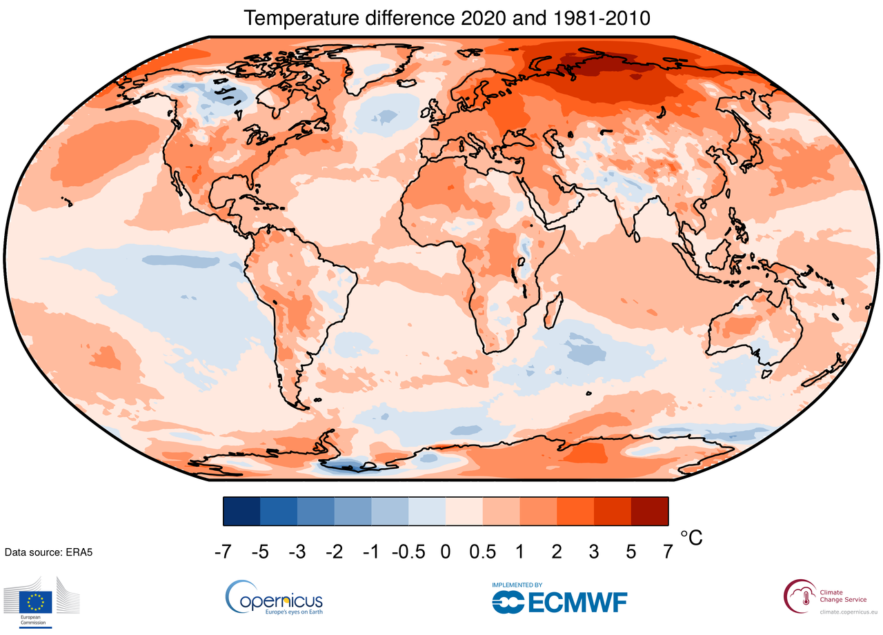 2020 año de récord de calor a nivel global