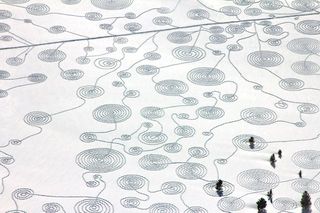 Arte efímero en la nieve