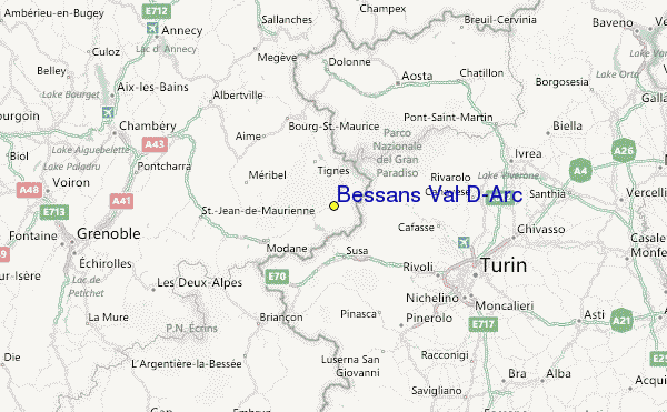 Bessans en el mapa Bessans en el mapa