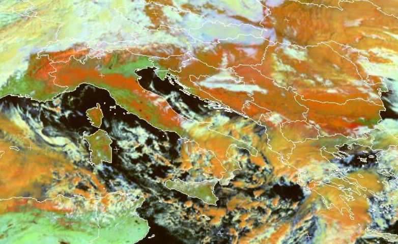 Imagen del satélite MSG- Meteosat 9 de EUMETSAT.