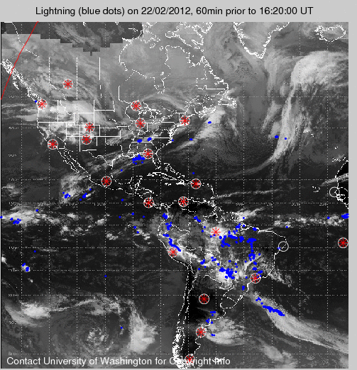 Rayos en dos frentes atlánticos 