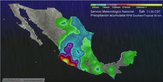 Pronóstico del SMN de México de Patricia