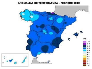 Febrero 2012, extremadamente frío y muy seco