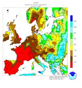 La sequía en parte de Europa