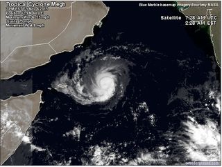 El ciclón tropical Megh tras los pasos de Chapala