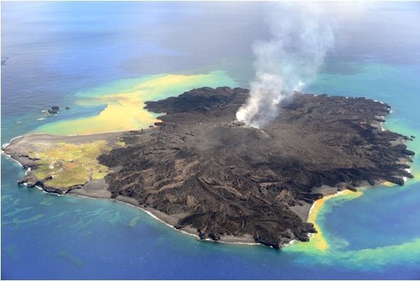 Imagen de la NASA de la isla aludida en 2014
