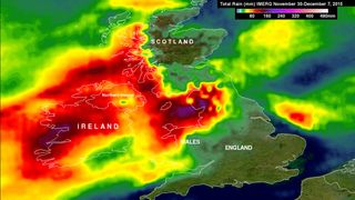 Estimaciones de la precipitación en las inundaciones del noroeste de Inglaterra