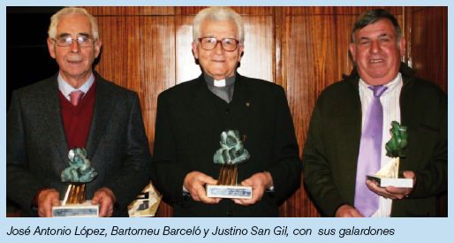 Colaboradores de AEMET galardonados este año de 2012 en la sede de la Agencia.