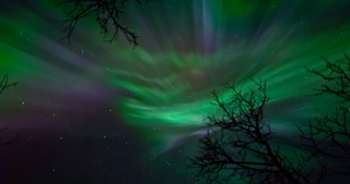 Luces y música celestiales