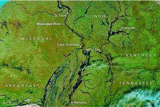 Las inundaciones fuera de temporada en el río Missisipi