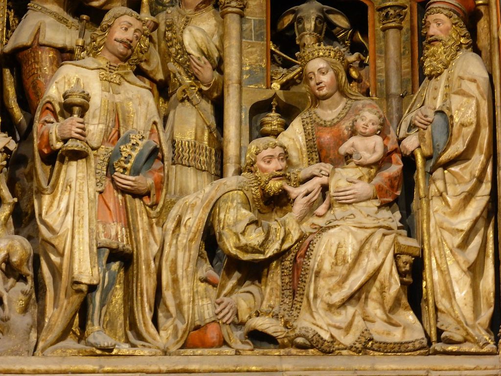 Imagen de la adoración delos Reyes Magos al niño recién nacido, según la tradición cristiana. WIKIPEDIA