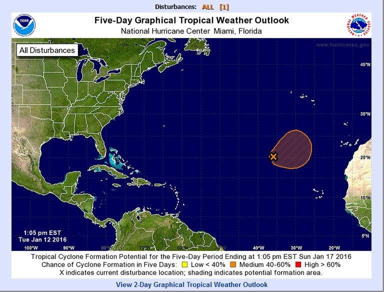 50% de probabilidad de que a 5 días vista el Invest 90L se transforme en sistema tropical, según CNH.