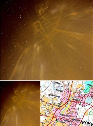 Mapa de las calles en el cielo