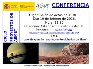 Conferencia: Lake Evaporation and Storm Precipitation on Titan