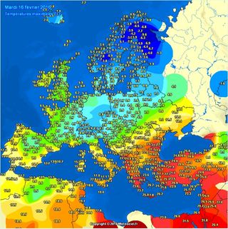 Tiempo casi veraniego en el invierno del sureste de Europa