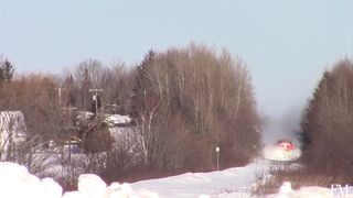 Tren y una vía llena de nieve: mira qué pasa