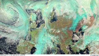 Febrero de 2016 en Europa visto desde satélite