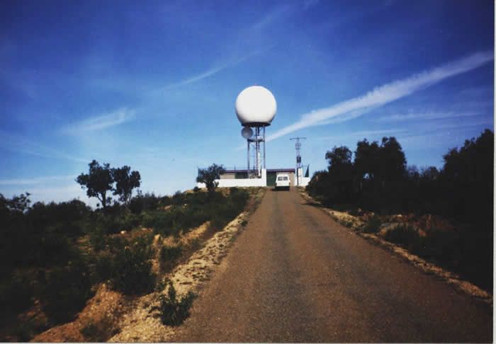 Vista del Radar de Sevilla del INM.