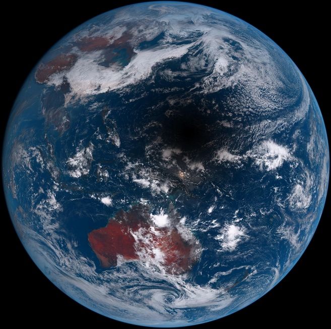 Imagen del satélite japonés Himawarí-8.