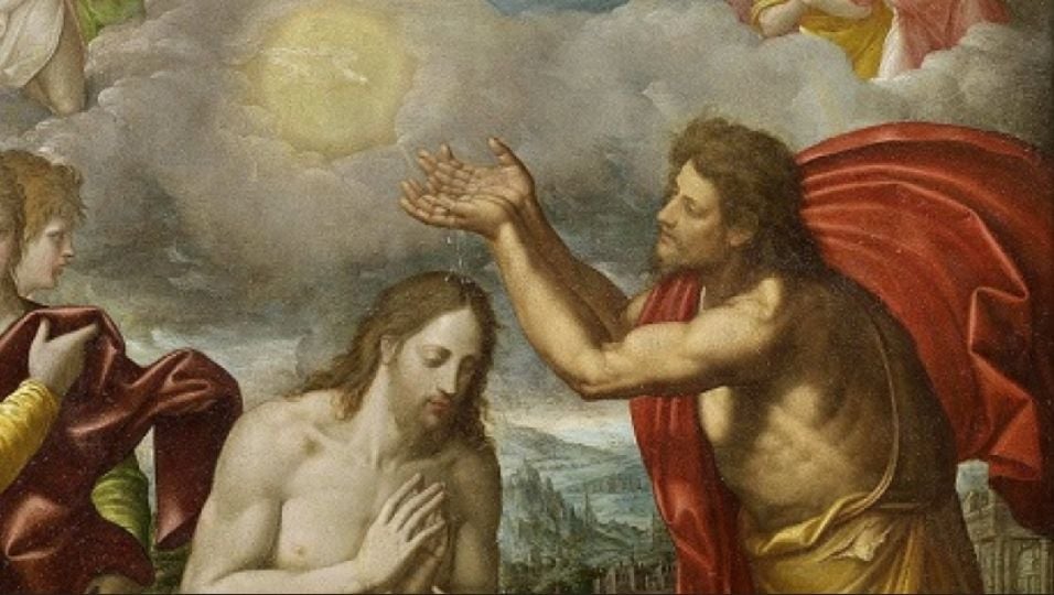 San Juan Bautista bautizando a Jesús