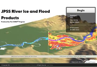 Productos nuevos del satélite JPSS para observar el hielo fluvial y las inundaciones relacionadas