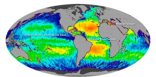 La primera imagen global de la salinidad de los océanos 