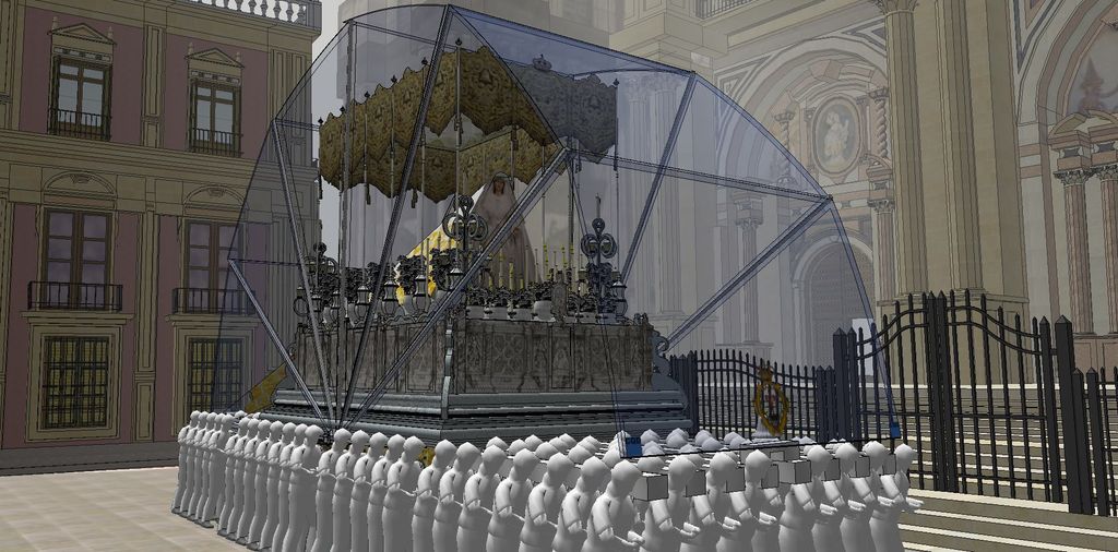 Proyecto de capota de cristal diseñada por CQD Ingeniería para los pasos de Semana Santa. | FACEBOOK/CQD INGENIERIA