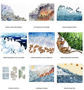 Pinturas inspiradas en datos climáticos