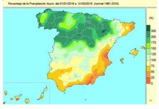Año hidrológico: muy húmedo en la mitad norte y seco en el Mediterráneo