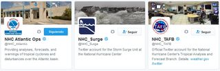 Las cuentas de Twitter del Centro Nacional de Huracanes, NHC: actualización