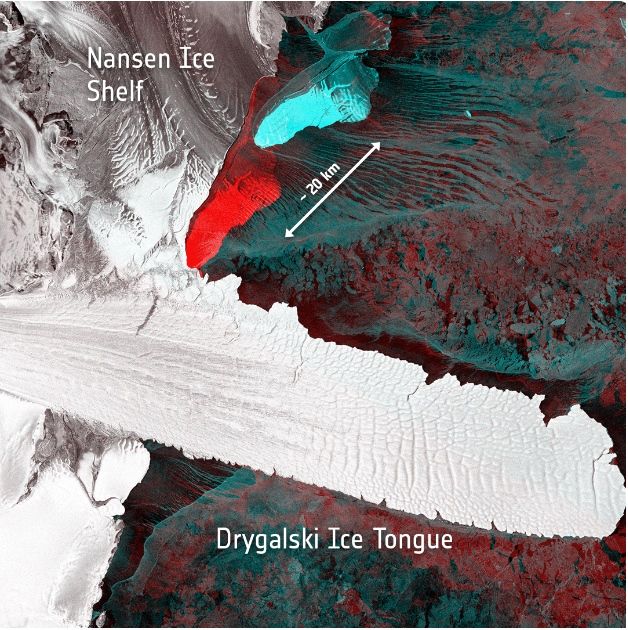 Nacimiento de dos icebergs