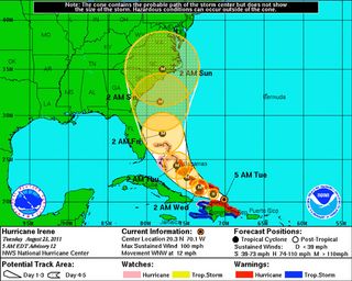 Actualización del cono de pronóstico de ciclones tropicales