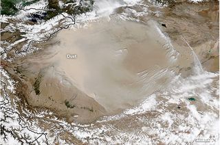 El desierto de Taklimakan: Una fábrica de tormentas de polvo