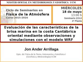 Evaluación de las características de la brisa marina en la costa Cantábrica oriental mediante observaciones y simulaciones con el modelo WRF