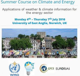 Curso de verano de la OMM sobre Clima y Energía