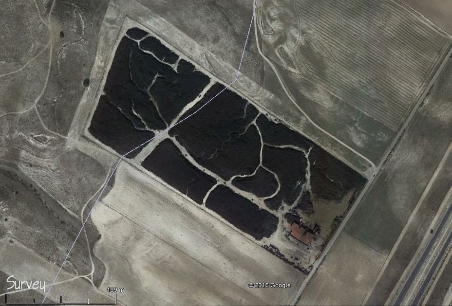 Cementerio de neumáticos de Seseña, España, antes del incendio