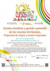Cambio climático y gestión sostenible de los recursos territoriales. Propuestas de mejora y actores implicados