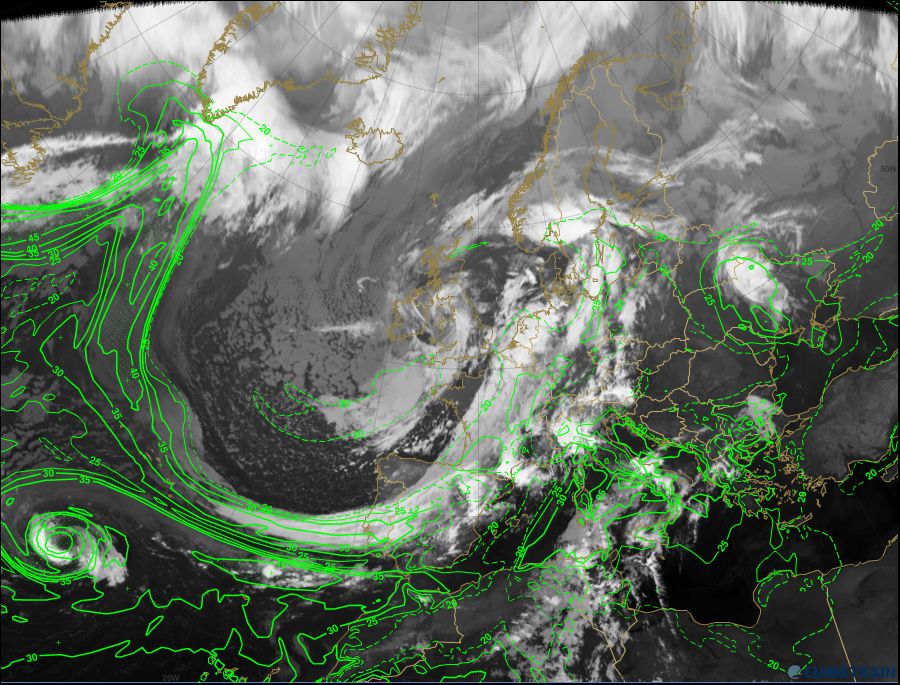 Ídem de agua precipitable total Ídem de agua precipitable total. La zona sur es más húmeda.