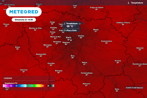 27&deg;C la nuit et 40&deg;C le jour : les derni&egrave;res pr&eacute;visions m&eacute;t&eacute;o pour Paris et l'&Icirc;le-de-France font froid dans le dos