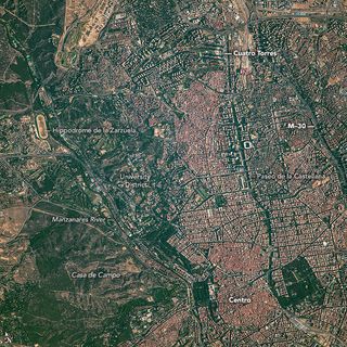 Madrid capital desde la ISS