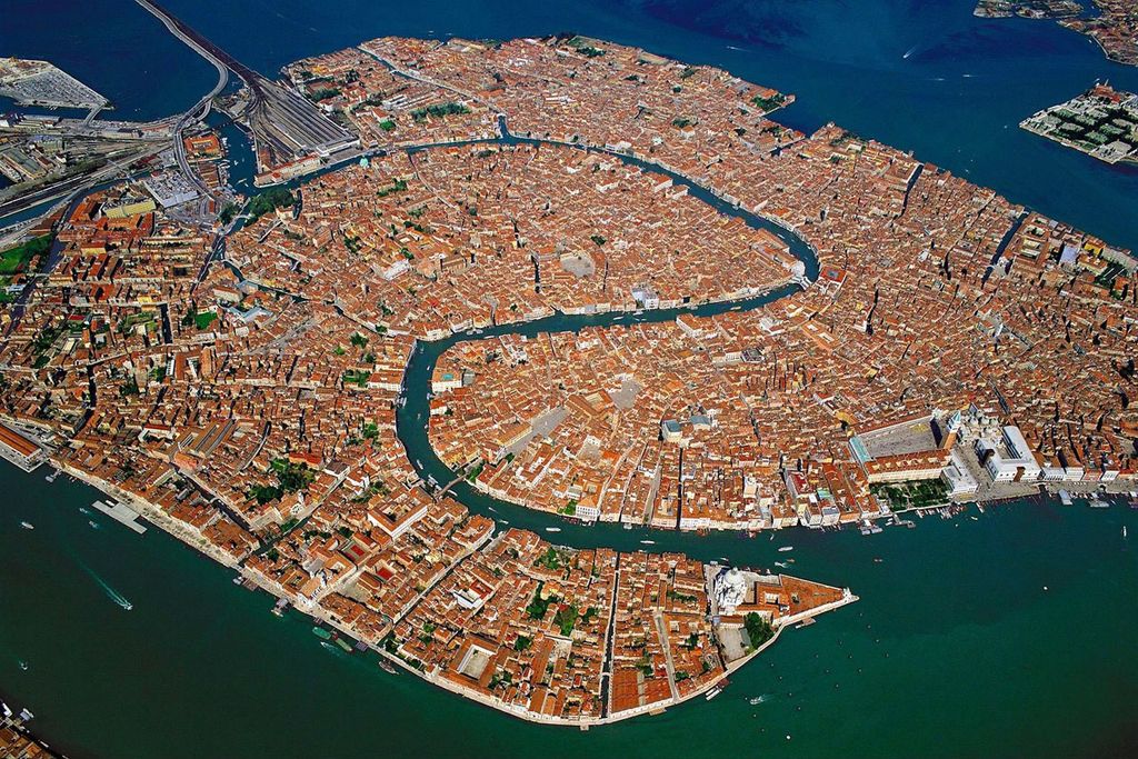 Imagen aérea de Venecia