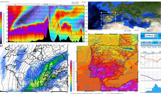Figura 1. Algunos de los mapas que puedes generar de forma sencilla Figura 1. Algunos de los mapas que puedes generar de forma sencilla. Fuente Meteoblue.