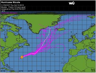 El raro huracán Nicole